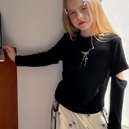 LULU & SKY Girls V-Neck Pockets T-shirt-picture-45
