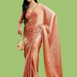 LOROFY Embellished Beads and Stones Silk Cotton Chanderi Saree-picture-29