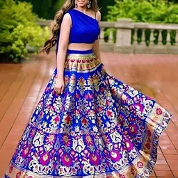 ODETTE Semi-Stitched Lehenga & Unstitched Blouse With Dupatta-picture-34