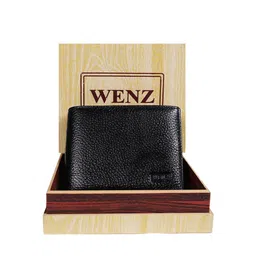Wenz Men Textured Leather Two Fold Wallet-52