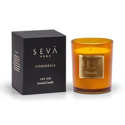 Seva Home Yellow & Gold-Toned Signature Citronella Natural Soy Wax Scented Jar Candle-picture-40