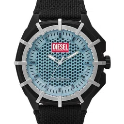 DIESEL Men Framed Textured Dial & Leather Straps Analogue Watch DZ4679-41