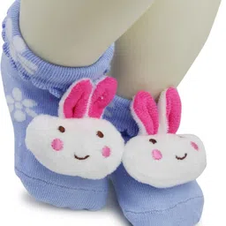 NESKA MODA 6 To 12 Months Cotton Rabbit Face Baby Ankle Socks/ Booties-image-72