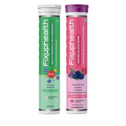 Fixuphealth Set Of 2 Glutathione Vit C AloeVera -15 Tablet & Multivitamins- 20 Tablets-2
