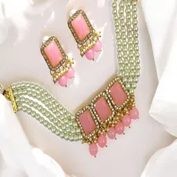 AccessHer Stone-Studded & Beaded Jewellery Set-picture-13