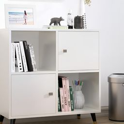 HEXA RED White Moisture & Termite Resistant Free Standing Book Shelf-11