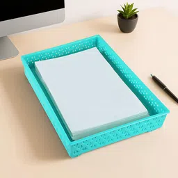 Kuber Industries Blue A4 Paper Holder Desk Organiser-picture-20
