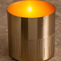 Home Centre Ember Opt Linix Gold-Toned Etching Votive Candle Holder-image-14