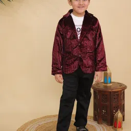 BAESD Boys Embellished Single Breasted 3-Piece Suit-1