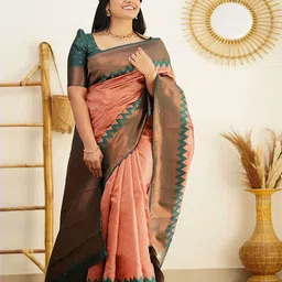 bigben textile Woven Design Zari Banarasi Saree-35