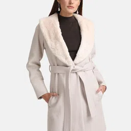 Kazo Long Overcoat With Fur Collar-picture-40