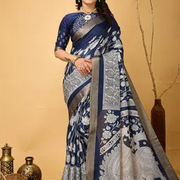 Anouk Rustic Kalamkari Zari Sungudi Saree-30