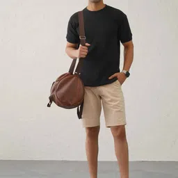 Minus One Men Regular Fit Mid-Rise Shorts-image-15