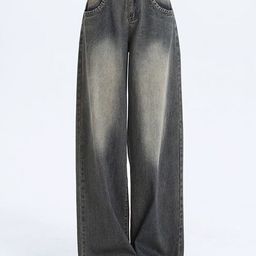 LULU & SKY Women Wide Leg High-Rise Low Distress Heavy Fade Jeans-picture-25