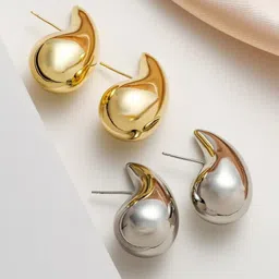 Softwrap Teardrop Shaped Studs Earrings image 3