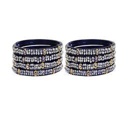 SOMIL Set of 32 Blue Alloy Bangles-image-31
