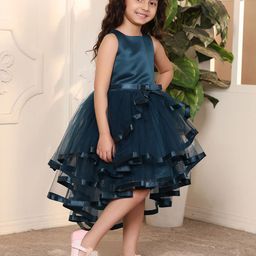 Toy Balloon Kids Layered Net Fit & Flare Dress-image-94