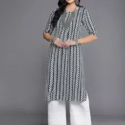 Anouk Rustic Selection Of 3 Abstract Printed Round Neck Straight Kurtas image 4