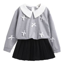 StyleCast x Revolte Girls Peter Pan Collar Sweatshirt With Skirt-image-37
