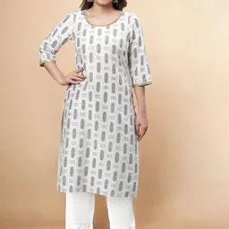 AURELIA Floral Printed Round Neck Straight Kurta & Palazzos-image-33