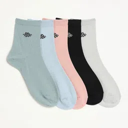Camey Women Pack Of 5 Cotton Assorted Ankle Socks-43