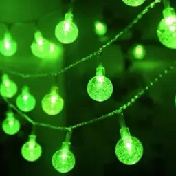 15 LEDs 4 m Green Color Changing, Flickering, Steady Ball Rice Lights-34
