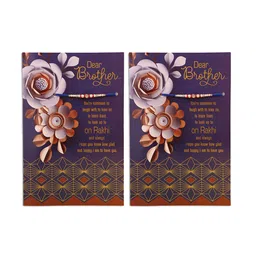 Archies Set Of 2 Thread Rakhis Greeting Card With Envelope image 4