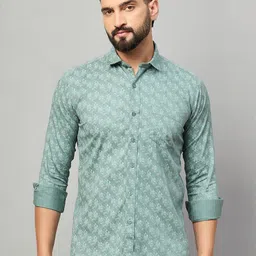 Duke Men Slim Fit Floral Printed Casual Shirt-picture-38