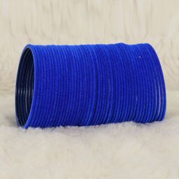 ZULKA Set of 48 Velvet Metal Bangles-image-70
