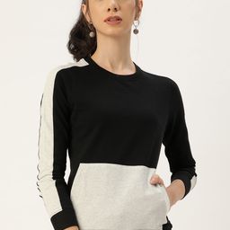 ARISE Women Colourblocked Cotton Sweatshirt-image-94