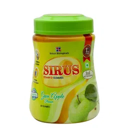 British Biologicals Sirus Vitamin D3 Gummies Supports Immunity - Green Apple - 60 Gummies-71