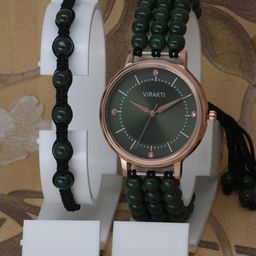VIRAKTI Women Brass Dial & Straps Analogue Watch M-01-BR-02-GREEN COMBO-image-95