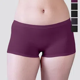 Kalyani Pack Of 6 Mid Rise Hipster Briefs Willow_S_BLK_BLK_ASH_ASH_BGD_BGD_P6-image-64
