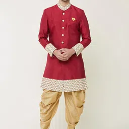 Arihant Rai Sinha Embroidered Pure Silk Sherwani Set-picture-19