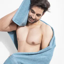 LacyLook Blue 1 Cotton 400 GSM Bath Towel-49