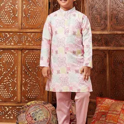 Stylo Bug Boys Ethnic Motifs Printed Regular Kurta with Pyjamas-9