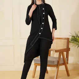 Stitchinc Asymmetric Cotton Linen Jacket & Trouser-image-68