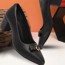 Carlton London Women Textured Pumps with Bows-38