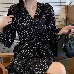 DressBerry Print Bell Sleeve Dress-image-58