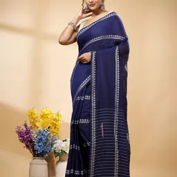 SLAGHA Ethnic Motifs Woven Design Taant Saree-image-48