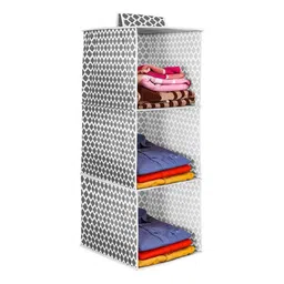 prettykrafts Grey & White 3-Shelf Reusable Multi-Utility Organisers-image-97