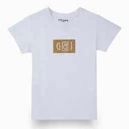 Gini and Jony Embellished Print Cotton Top-0