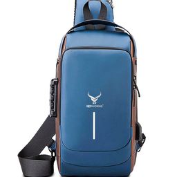 REDHORNS Unisex Brand Logo Backpack with USB Charging Port-14