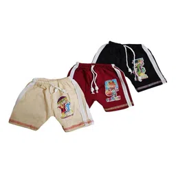 NEW TRINATH HOSIERY Kids Pack of 3 Printed Regular Fit Pure Cotton Shorts-image-22