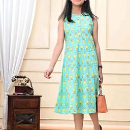 DMP FASHION Floral Print Cotton Longline Top-image-96