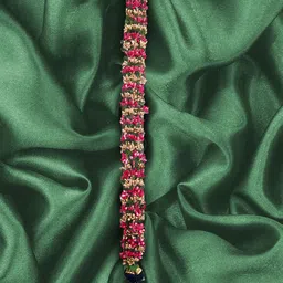 Krelin Women Hair Accessory Set of Bharatanatyam Savaram & Kunjalam Kemp Ready Jada Set-image-40