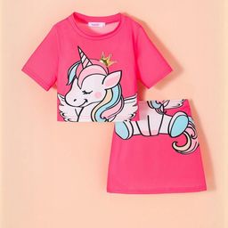 hopscotch 2-Pc Unicorn T-shirt & Skirt-picture-7