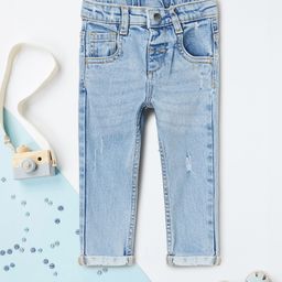 max Boys Regular Fit Mid-Rise Low Distress Heavy Fade Jeans-image-55
