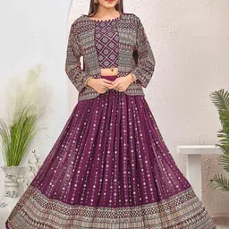 ODD BY chansi TRENDZ Embroidered Sequinned Ready to Wear Lehenga & Blouse With Jacket-picture-26