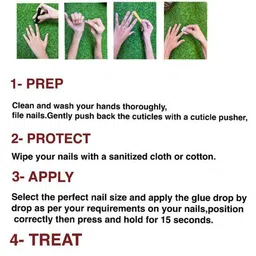 AMOK STORE Set Of 12 Press On Artificial Nails & Application Kit - Multicolor image 2